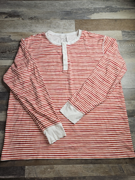 Hart + Land Red White Striped Pajamas XL Organic Pima Cotton - Picture 2 of 6